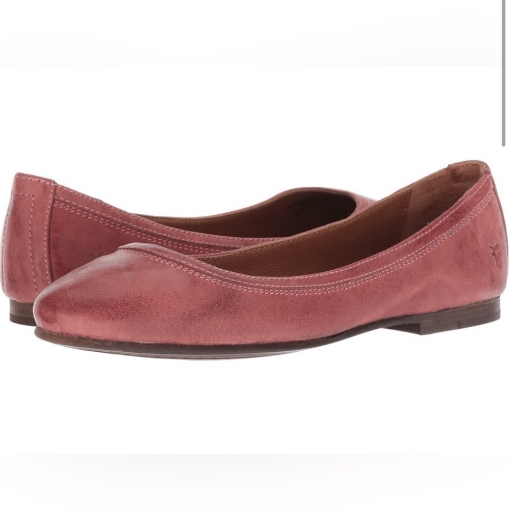 Frye Carrie Brown Leather Ballet Flats Shoes 8.5 Women’s